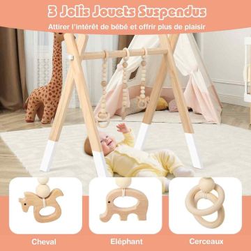 Baby Activity Trainer, 3 Hanging Toys, 59 × 60 × 45 cm