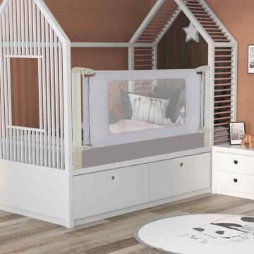 Baby bed guard, 4 height levels, 177.8/200.66 × 46.99 × 80.01–93.98 cm