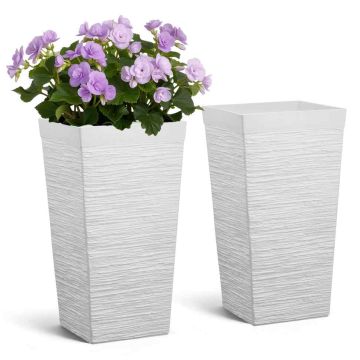 Kartiomaiset ruukut VEVOR 9004W-WT, 2 kpl, Valkoinen, 30 × 58 cm