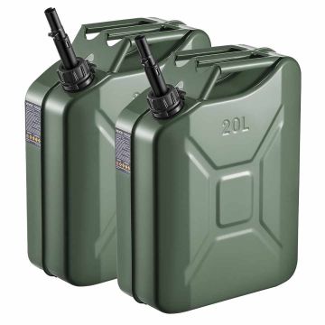 Polttoainekanisterit VEVOR Yoilp3001, 2 kpl, 20 l/kpl, Vihreä, 36 × 18 × 51 cm