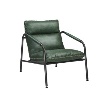 Кресло 90x74,2x90см., темно-зеленое/черное