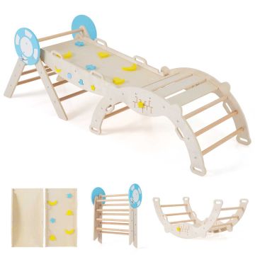 Climbing set, 3-piece, Brown, 190 × 55 × 57 cm