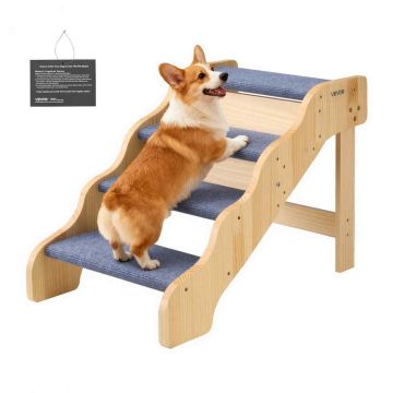 Lemmikkiportaat VEVOR ZD-25DOG02, 4 askelmaa, kiinteät, 74 × 50 × 43 cm