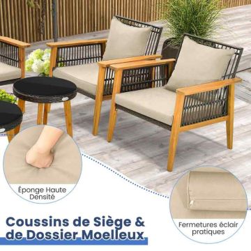 Outdoor furniture set, 5 pieces