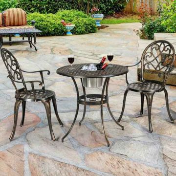 Outdoor bistro furniture set, 3 pieces