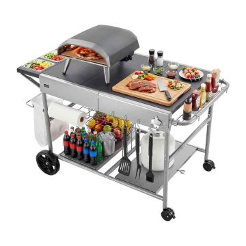 Ulkogrillikärry VEVOR WER-V3, 4 maustepurkkia, 1360 × 760 × 790 mm