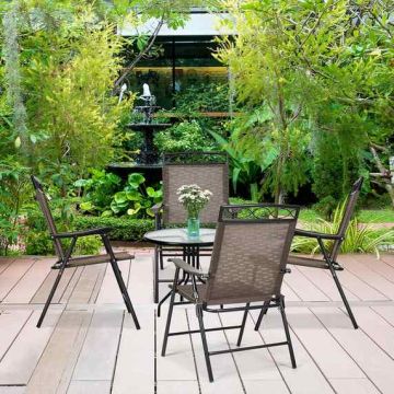 Outdoor chairs, 4 pcs, 63.5 × 90.2 × 62.2 cm