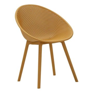Outdoor chairs Ibiza, 2 pcs, Yellow, 59 × 83 × 59 cm