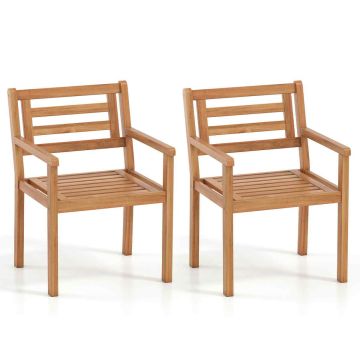 Outdoor chair set, 2 pcs, 56 × 56 × 80 cm