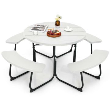 Outdoor Picnic Table Set, 8 Seater