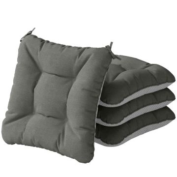 Ulkoistuimen pehmusteet, 4 kpl, 39,5 × 39,5 × 10 cm