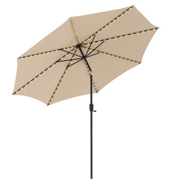 Outdoor umbrella, 112 LED lights, Ø 304.8 × 259.08 cm