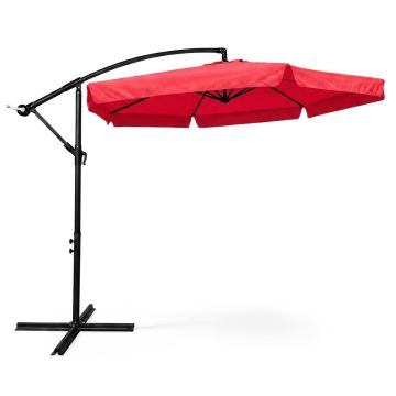 Ulkosateenvarjo CYNIA, punainen, 300 × 300 × 245 cm