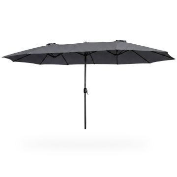 Ulkoparasoli TILIA, harmaa, 270 × 460 × 245 cm