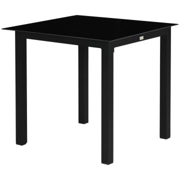 Ulkopöytä Outsunny 80x80x74cm., musta