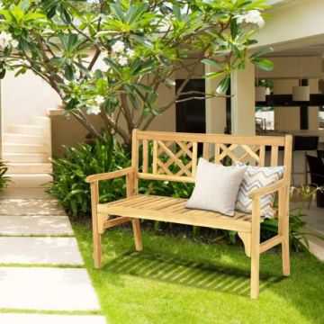 Outdoor bench, 2-seater, 120.65 × 90.17 × 55.88 cm