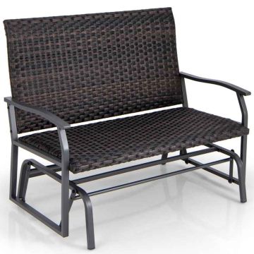 Outdoor bench, 2-seater, Brown, 119.4 × 80 × 94 cm