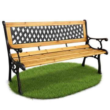 Ulko penkki MIRT, ruskea, 125 × 73 × 52 cm