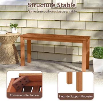 Outdoor bench, 2-seater, 100 × 47 × 30 cm