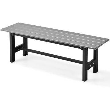 Outdoor bench, 2-seater, Grey, 119 × 35 cm