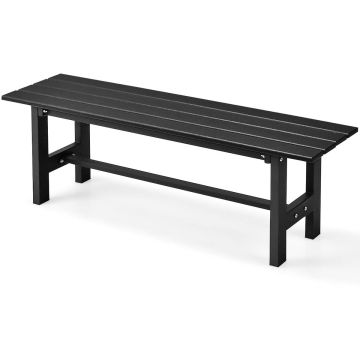 Outdoor bench, 2-seater, Brown/gray/black, 119.38 × 40.64 × 35.56 cm