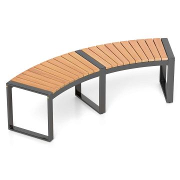 Ulkopenkki, Kahdelle henkilölle, Keltainen/musta, 146,1 × 45,7 × 58,4 cm