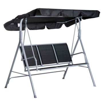 Ulkokeinu Outsunny 171x111x154cm., harmaa/musta