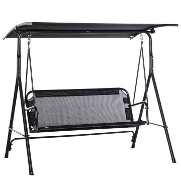 Ulkokeinu Outsunny 172x119x155cm., musta