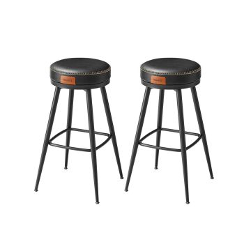 Комплект из 2 барных стульев 56x56x76см., черный