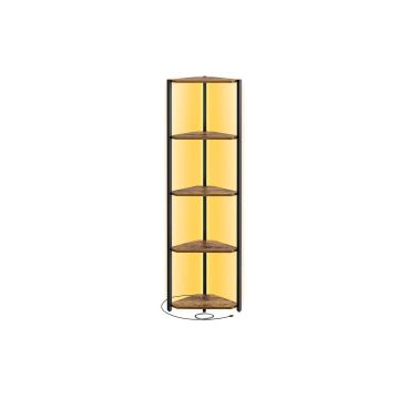 Hylly 24,8x48x146,6 cm, musta/ruskea