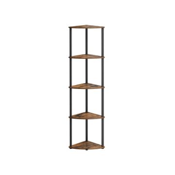 Hylly 38,3x27x139cm., ruskea/musta