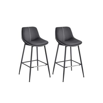 Комплект из 2 барных стульев 49,5x50x98,5см., черный
