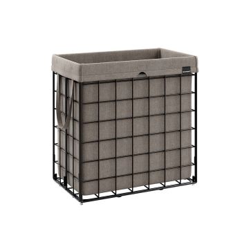Корзина для белья 110 л, черная/темно-серая