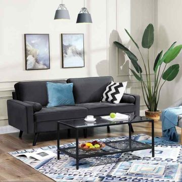 Pehmeä sohva samettipäällisellä 176 x 83 x 84 cm
