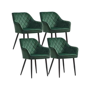 Ruokapöydän tuolisarja Velvet, vihreä