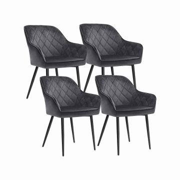 Ruokapöydän tuolisarja Velvet, harmaa