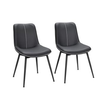 Комплект из 2 обеденных стульев 56x50,3x81 см., черный