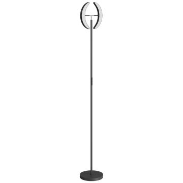 LED-lattiavalaisin, kaksi valopäätä, musta, Ø30 × 188 cm