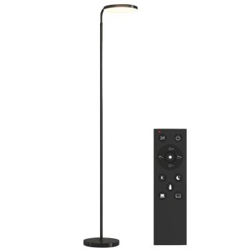 LED-lattiavalaisin, Musta, 41 × 25 × 166–177 cm