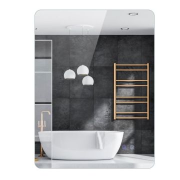 LED bathroom mirror, touch control, 80 × 60 × 3 cm