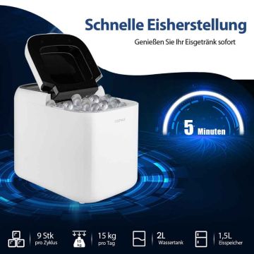 Ice maker, 1.5 l capacity, 28 × 40 × 34.5 cm