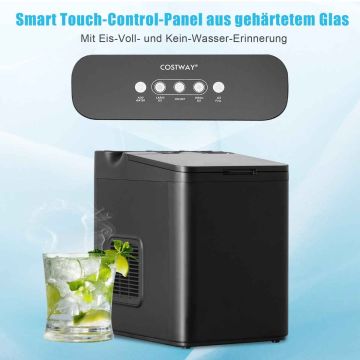 Ice maker, 2 ice cube sizes, Black, 22.5 × 32 × 32.5 cm