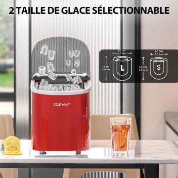 Ice maker, 9 cubes, Silver, 24 × 35.5 × 31.7 cm