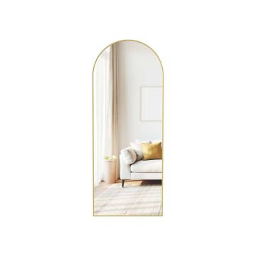 Lenktas viso ilgio pastatomas veidrodis SONGMICS, 160 × 50 cm