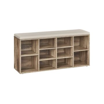 Käytävän penkki 30x104x48cm, vaaleanruskea/kermanvärinen