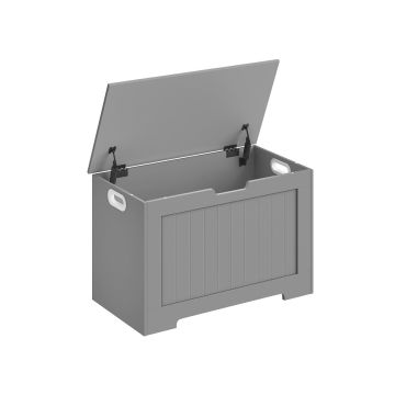 Скамейка для обуви с ящиком для хранения 40x76x48 см., серая