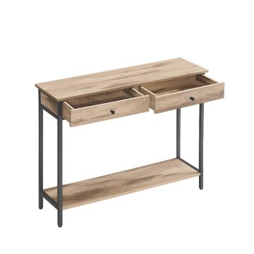 Консольный столик 30x100x80см., светло-коричневый/черный