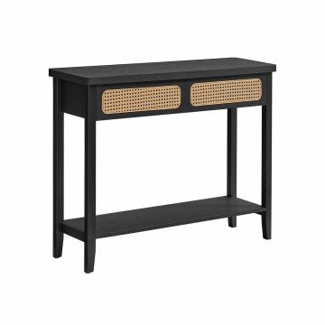 Консольный столик 30x100x80см., черный/светло-коричневый