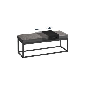 Rahi 43x112x40cm., musta/tummanharmaa