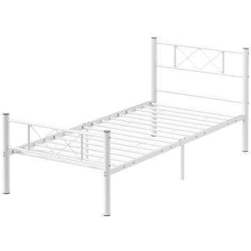 Каркас кровати Homcom 96x208x88см, белого цвета